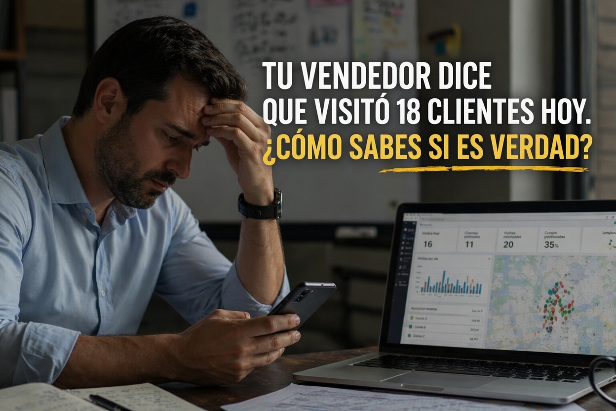 Tu vendedor dice que visitó 18 clientes hoy. ¿Cómo sabes si es verdad?